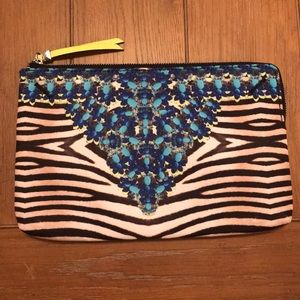 Stella and dot zebra printed clutch